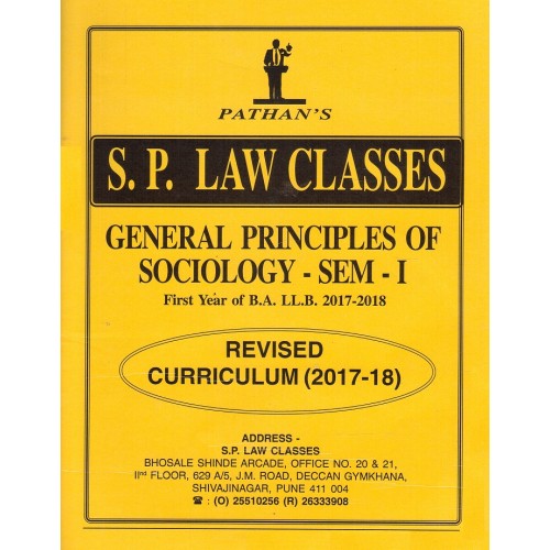 Pathan's General Principles of Sociology for BA. LL.B SEM - I [SP Notes New Syllabus] by Prof. A. U. Pathan | S. P. Law Classes